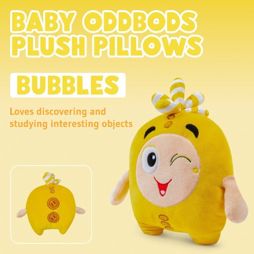 Baby Oddbods Plush Pillows  Bubbles loves discovering and studying interesting objects